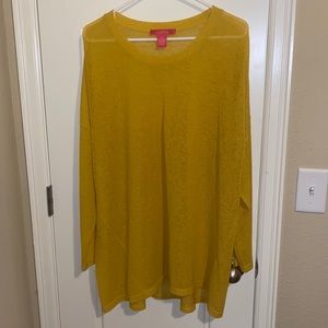 Yellow long sleeved blouse